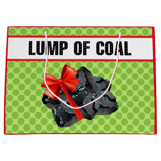 Lump of Coal Large Gift Bag (Front)