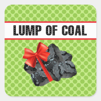 Lump of Coal Square Sticker