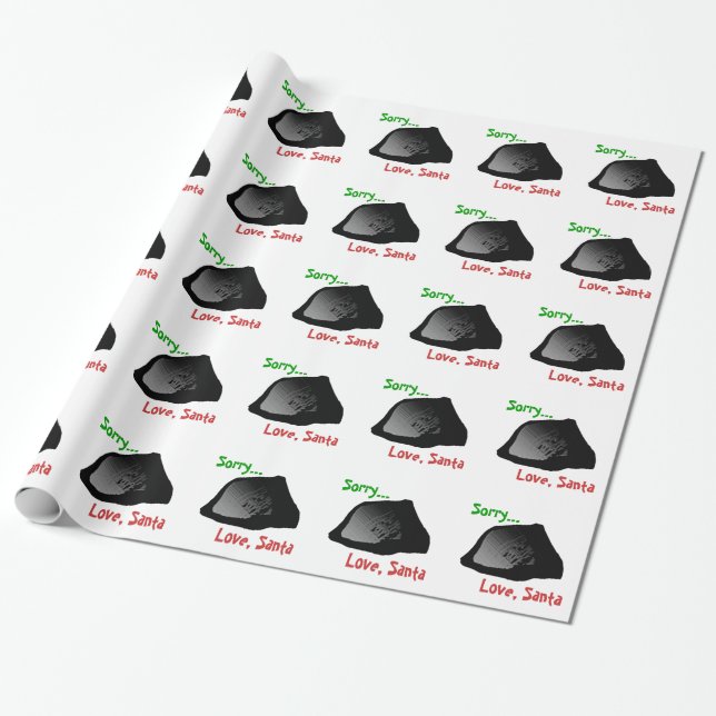 Lump of Coal wrapping paper (Unrolled)