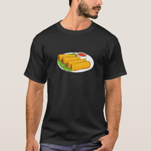 Lumpia Rools  Women Filipino Spring Roll Foodie T-Shirt