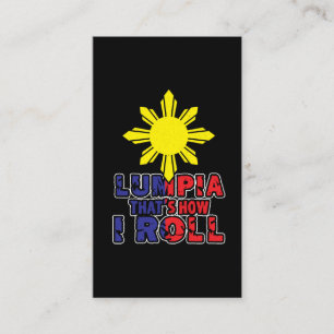 Lumpia - That's How I Roll Philippines Spring Roll Business Card