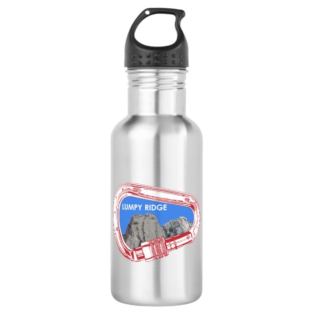 Lumpy Ridge Rock Climbing Carabiner 532 Ml Water Bottle (Front)