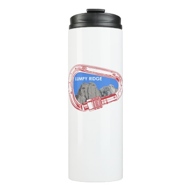 Lumpy Ridge Rock Climbing Carabiner Thermal Tumbler (Front)