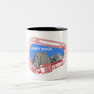 Lumpy Ridge Rock Climbing Carabiner Two-Tone Coffee Mug