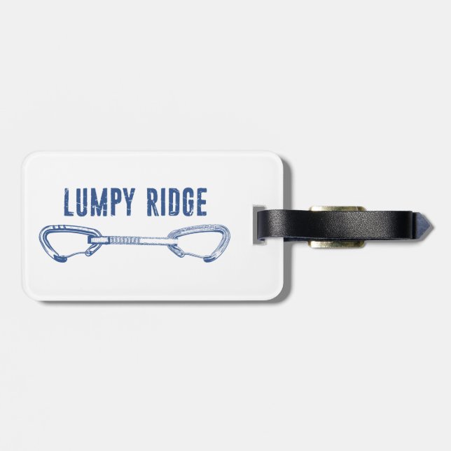 Lumpy Ridge Rock Climbing Quickdraw Luggage Tag (Back Horizontal)
