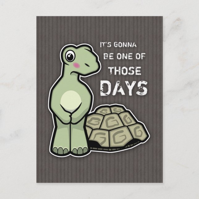 L'un de ces jours - Carte postale Tortoise mignonn (Devant)