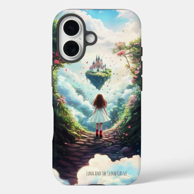 Luna and the Cloud Castle – iPhone 16 Case (Back)