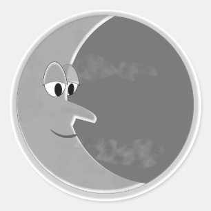 Luna Classic Round Sticker