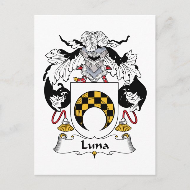 Luna Family Crest Postcard (Front)