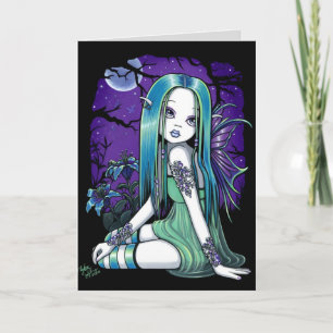 "Luna" Gothic Moon Lilly Fairy Art Card