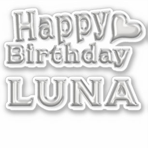 Luna Happy Birthday Autocollants