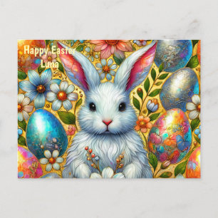 LUNA ~ HAPPY EASTER BUNNY GREETING ~ HOLIDAY POSTCARD