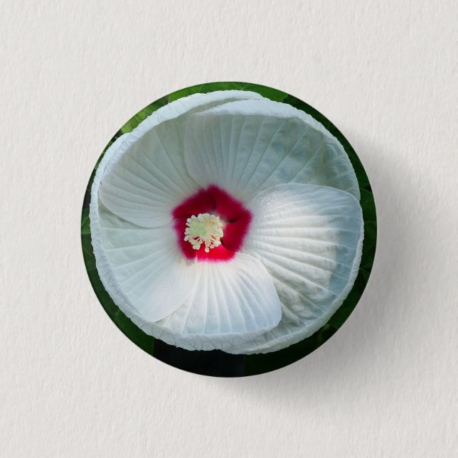 Luna Hibiscus 1 Inch Round Button (Front)