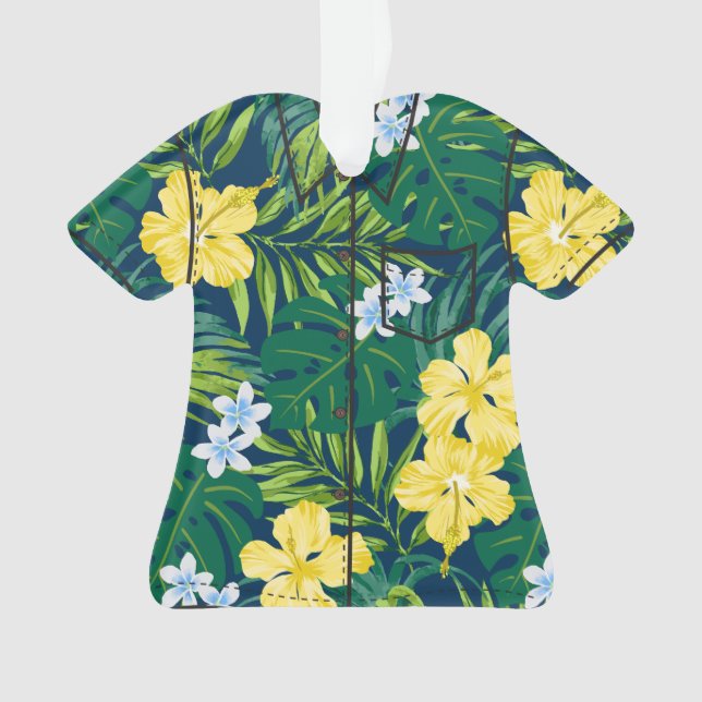 Luna Hibiscus Garden Hawaiian Aloha Shirt - Navy (devant)