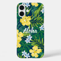 Luna Hibiscus Garden Hawaiian -Yellow and Navy