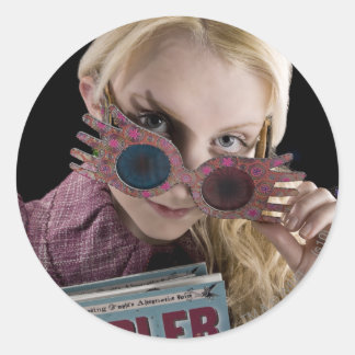 Luna Lovegood Peeks Over Glasses Classic Round Sticker