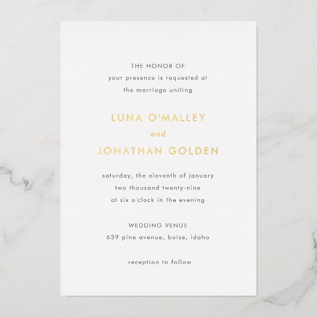 Luna Modern Wedding (Front)