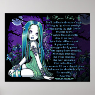 Luna Moon Lilly Goth Myka Jelina Poster de poésie 