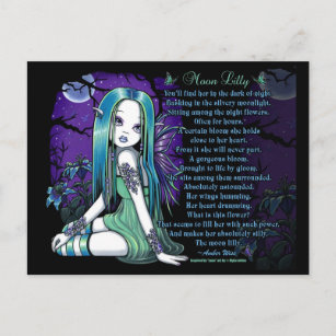 Luna Moon Lilly Myka Jelina Fairy Poem Postcard