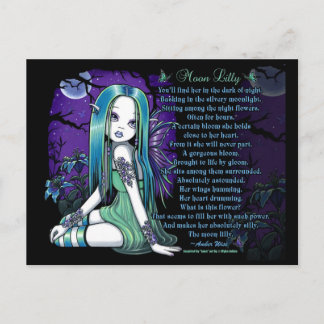 Luna Moon Lilly Myka Jelina Poem Fée Carte postale