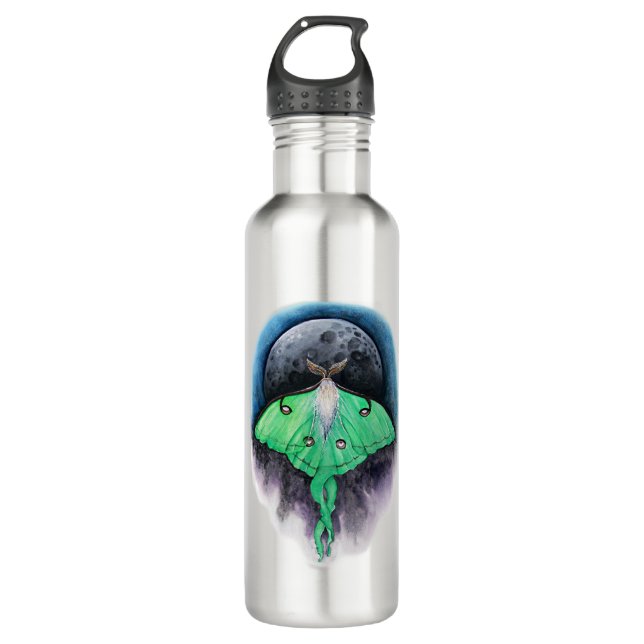 Luna Moon Moth 710 Ml Water Bottle (Front)