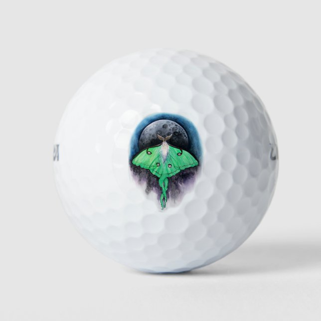 Luna Moon Moth Golf Balls (Front)