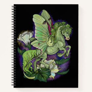 Luna Moonduster Moth Fairy Horse Notebook