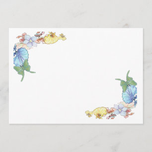 Luna Moth and Orchidées 5 x 7 Faire-part de mariag