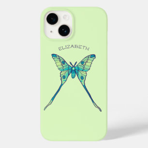 Luna moth butterfly insect green name Case-Mate iPhone 14 case