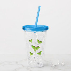 Luna Moth cartoon illustration Acrylic Tumbler