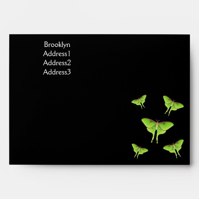 Luna Moth cartoon illustration  Envelope (Front)