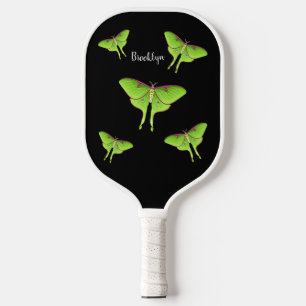 Luna Moth cartoon illustration  Pickleball Paddle