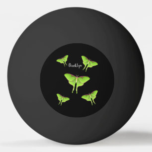 Luna Moth cartoon illustration  Ping Pong Ball