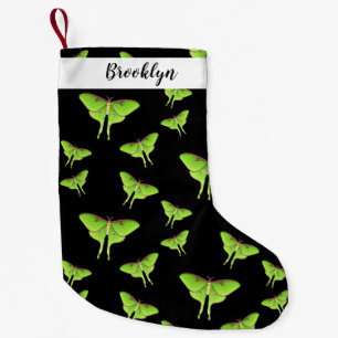 Luna Moth cartoon illustration  Small Christmas Stocking