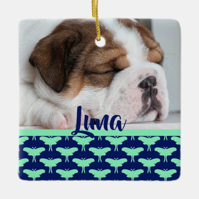 Luna Moth  Ceramic Ornament (Front)