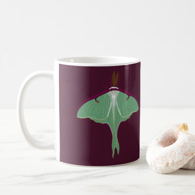 Luna Moth Coffee Mug (With Donut)