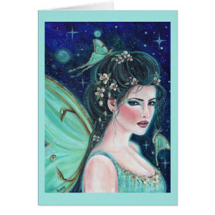 Luna Moth Fairy card by Renee Lavoie