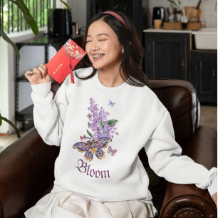 Luna Moth, Floral Moth Sweatshirt