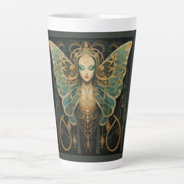 Luna moth goddess latte mug (Front)