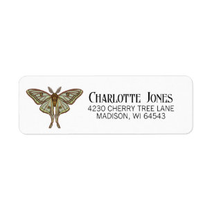 Luna Moth Gothique Adresse de retour