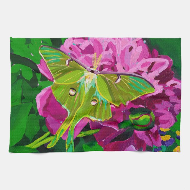 Luna Moth Kitchen Towel (Horizontal)