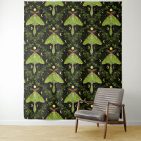 Luna moth, moon phases and ivy damask 2