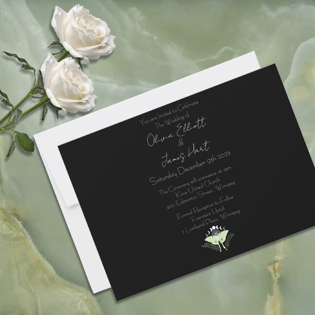 Luna Moth Moon Phases Invitation (Creator Uploaded)
