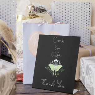 Luna Moth Moon Phases Pedestal Sign