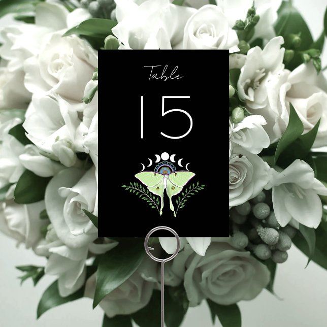 Luna Moth Moon Phases Table Number (Creator Uploaded)