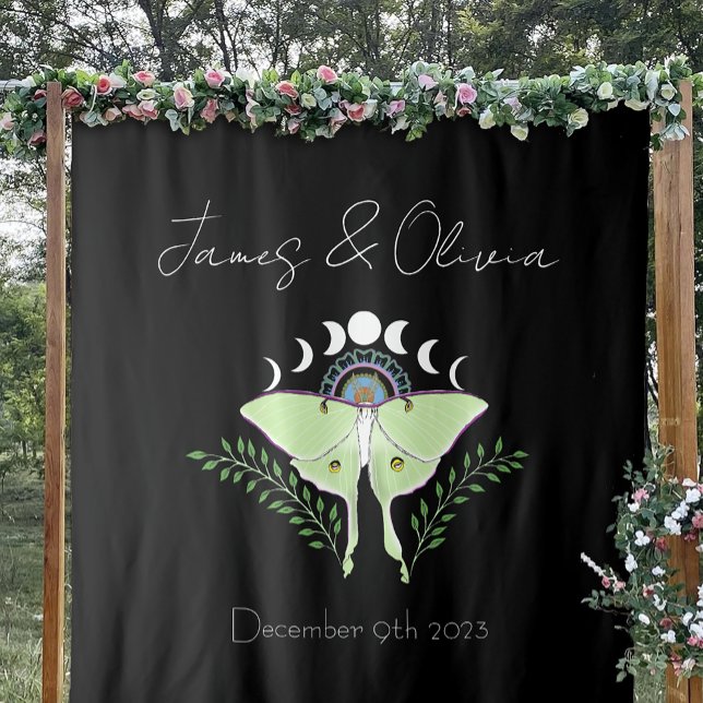 Luna Moth Moon Phases Tapestry (Creator Uploaded)