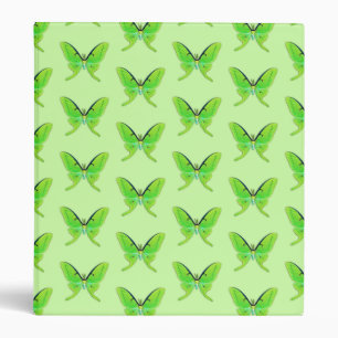 Luna moth on a pale green background binder