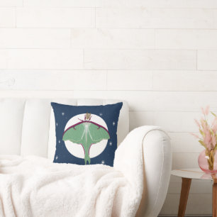 Luna Moth Throw Pillow