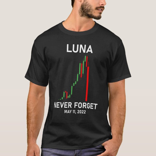 Luna Never Forget 2022 Cryptocurrency Crash Luna C T-Shirt (Front)