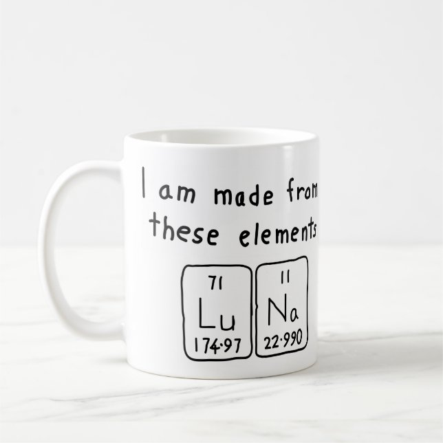 Luna periodic table name mug (Left)